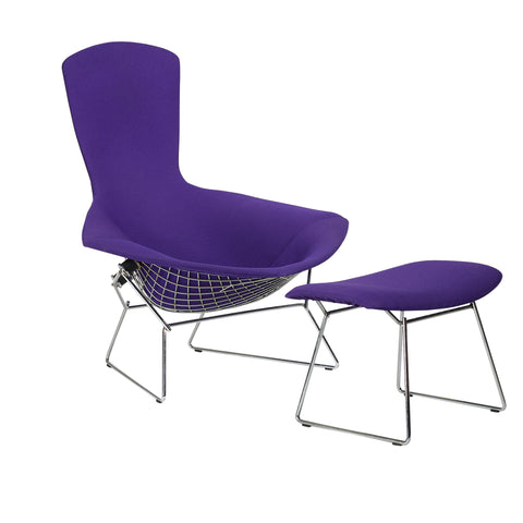 Bertoia bird chair and ottoman