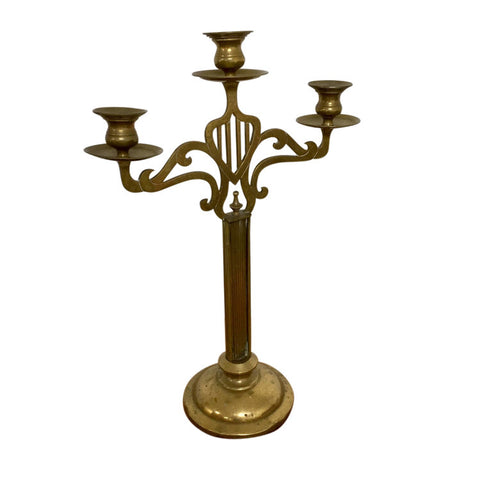 Antique brass candelabra in the Jugendstil or Vienna Secession style