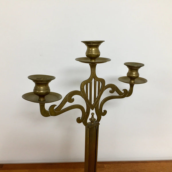 Antique brass candelabra in the Jugendstil or Vienna Secession style