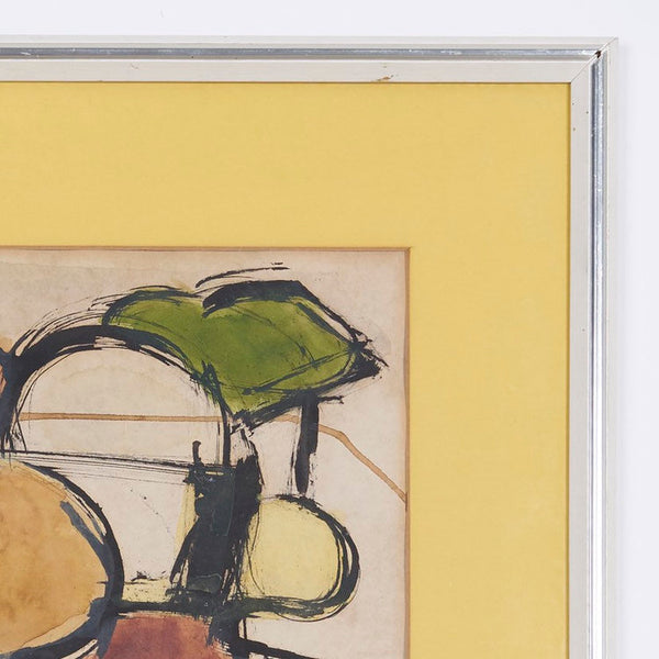 Martha Palmquist abstract watercolor titled “Still Life"