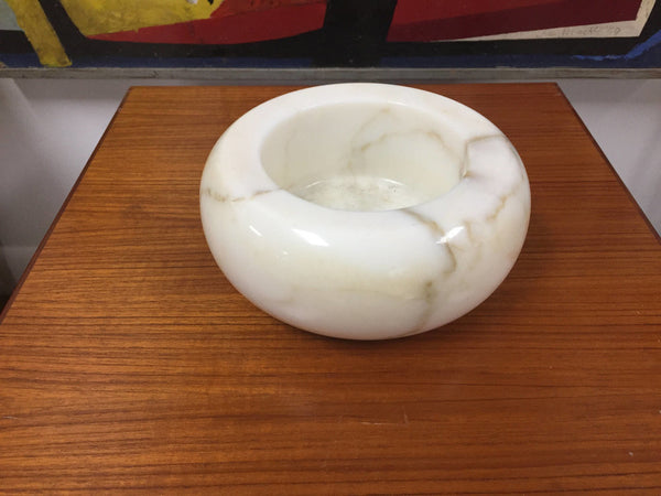 Mid century modern marble bowl or wine / champagne coaster