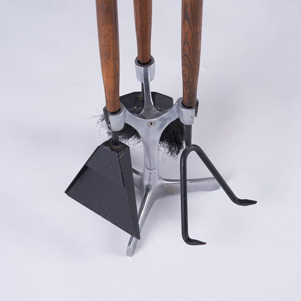 Midcentury fire tool set