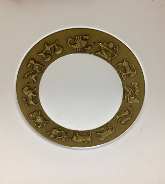 Pair of large aluminum circular trays designed