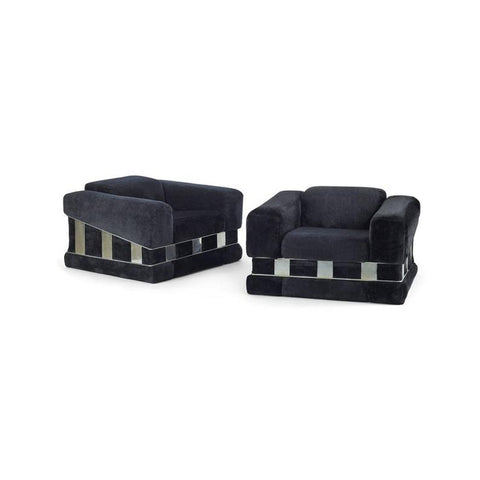 Pair of oversized Adrian Pearsall lounge chairs by Craft Associates