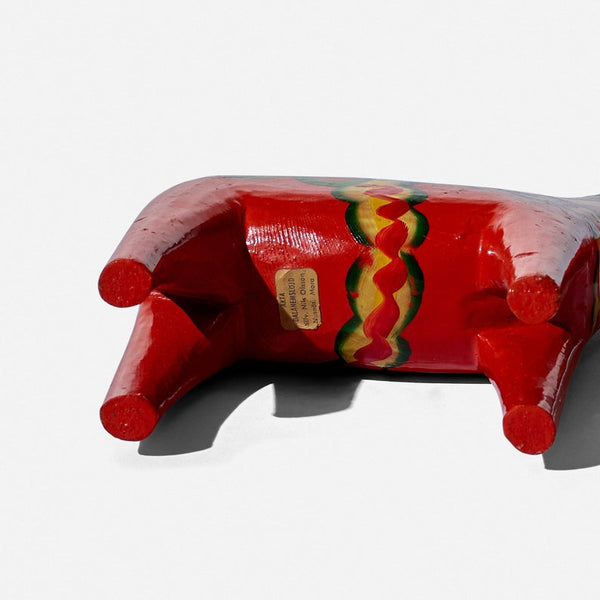 Set of seven Dala horses by Nils Olsson