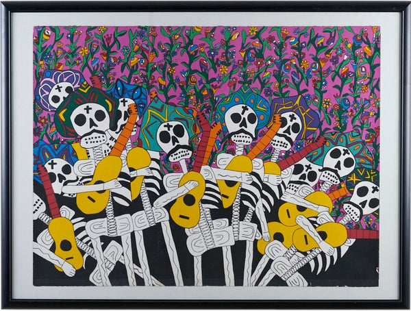 Signed and numbered serigraph by east Los Angeles artist Eduardo Oropeza titled “Hechale”