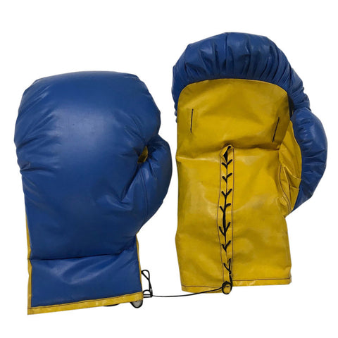 Two pair of giant sized pop art boxing gloves