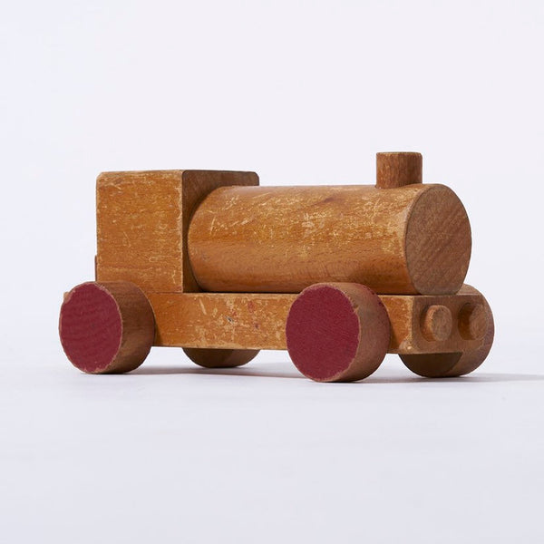 Vintage 4 piece wood train made in Denmark