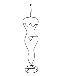 Vintage black wire female mannequin / coatrack attributed to Laurids Lonborg