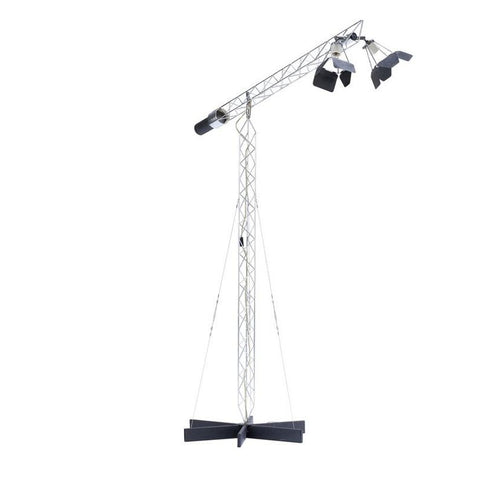 Vintage counterbalanced crane floor lamp by Curtis Jere