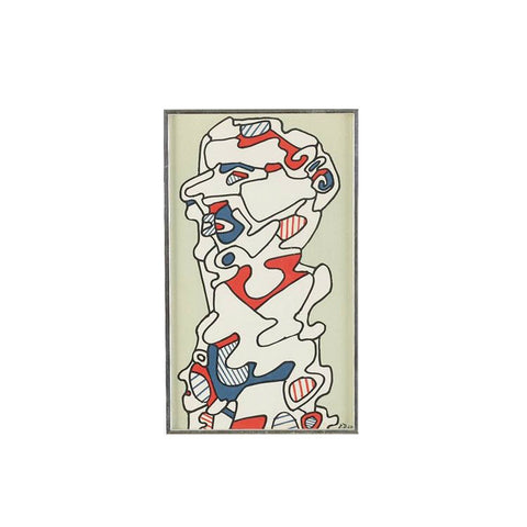 Vintage framed Jean Dubuffet poster