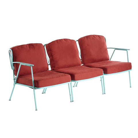 Vintage three piece Salterini Ribbon design sectional sofa designed by Maurizio Tempestini