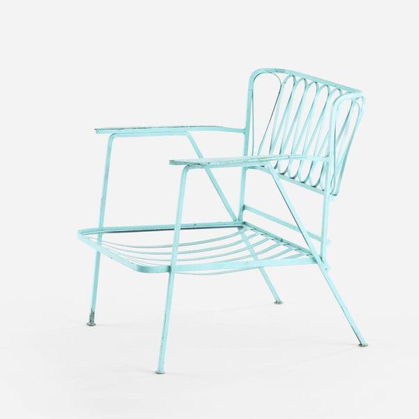 Vintage Salterini Ribbon design lounge chair with arms designed by Maurizio Tempestini
