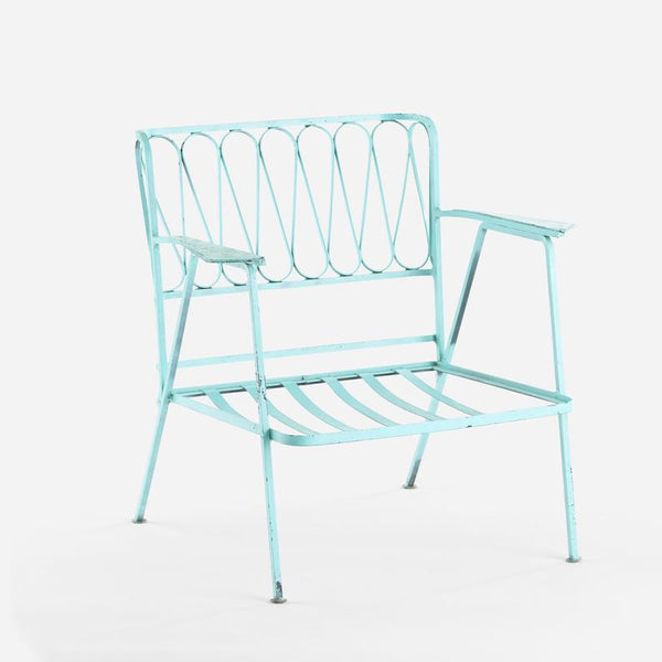 Vintage Salterini Ribbon design lounge chair with arms designed by Maurizio Tempestini