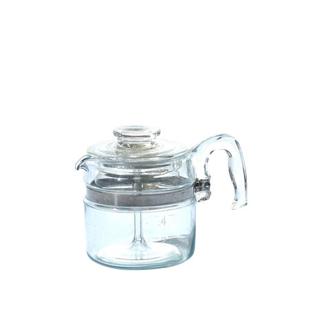 Vintage clear glass Pyrex percolator coffee pot