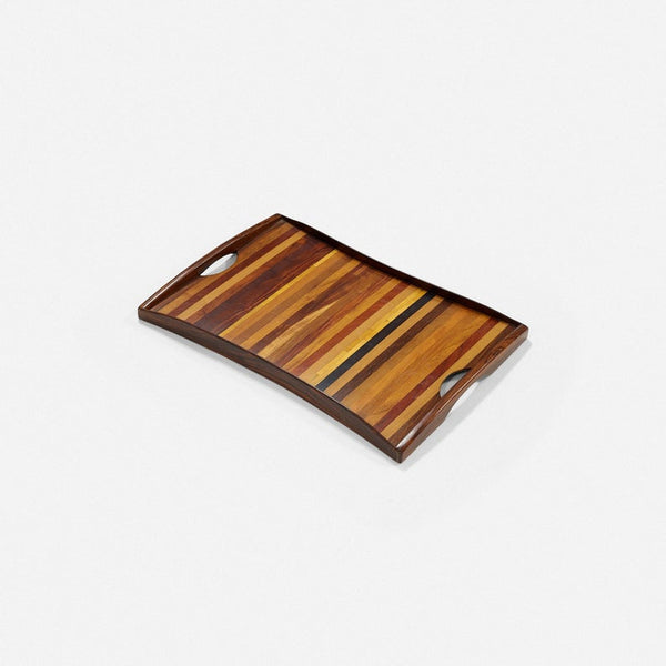 Exotic wood tray by Don Shoemaker made in Mexico by Senal