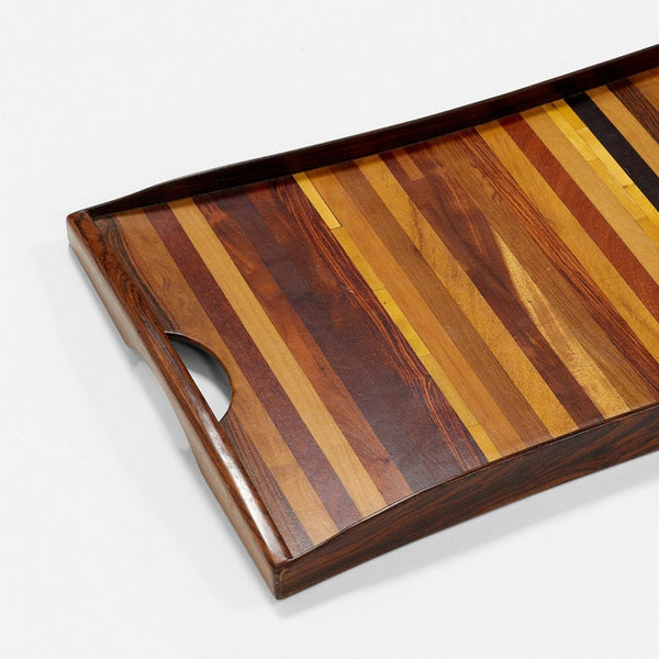 Exotic wood tray by Don Shoemaker made in Mexico by Senal