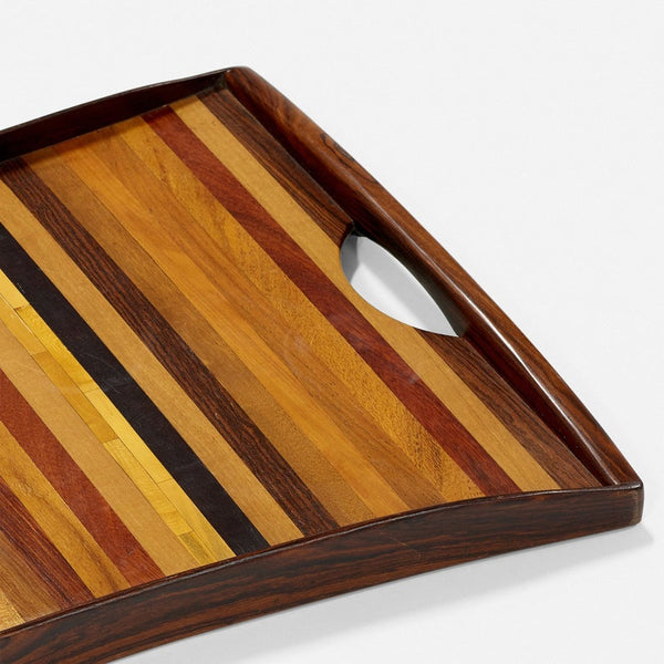 Exotic wood tray by Don Shoemaker made in Mexico by Senal