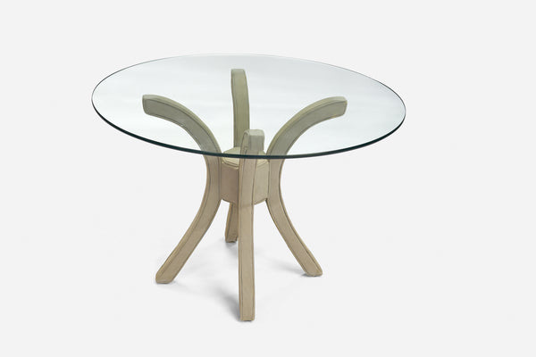 Dining table and 4 chairs in the style of Milo Baughman