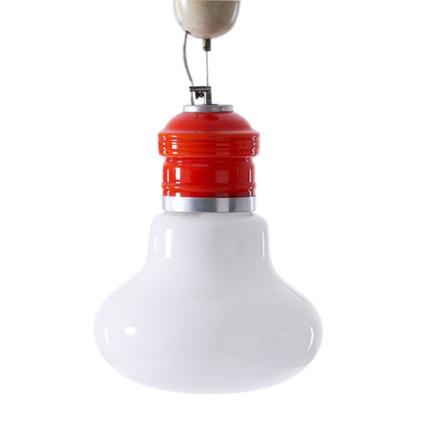 Lightbulb pendant light in the style of Piero Brombin