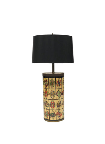 Large cylindrical table lamp